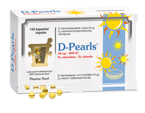 D-Pearls 20 mikrog 120 kaps
