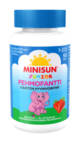 Minisun Kalsium+D-vitamiini Pehmofantti jr. 60 kpl