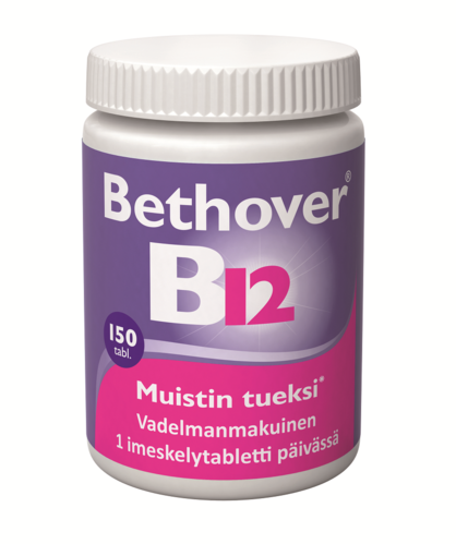 Bethover B12 1 mg Vadelma 150 TABL