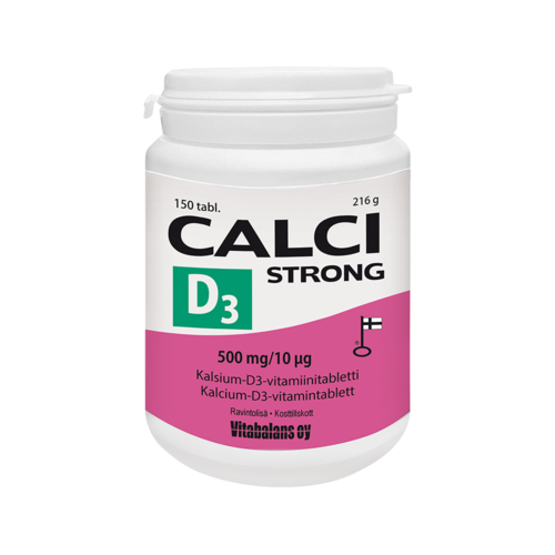 Calci Strong + D3-vitamiini 500 mg/10 mikrog 150 tabl