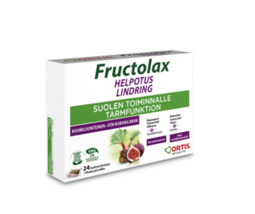 Fructolax Helpotus kuutio hedelmä ja kuitu 24 kpl